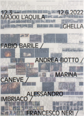 Di-roccia,-fuochi-e-avventure-sotterranee_MAXXI_L'Aquila_Ghella_Exhibition_Poster_Typography_01